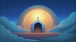 The empty tomb In the moments after Jesus died on the cross he lay in a lonely tomb off from the world and seemingly abandoned by God. This can
