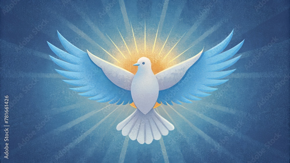 The dove representing the Holy Spirit is a symbol of peace and purity ...