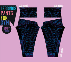 Wall Mural - fitness leggings pants vector with mold and ready to use