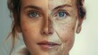woman's face, half young, half old. generative ai