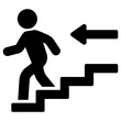 stairs icon, simple vector design