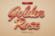 Golden Rose Gold 3D editable text effect logo template