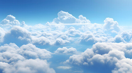 Digital blue sky and white clouds scene abstract graphic poster web page PPT background