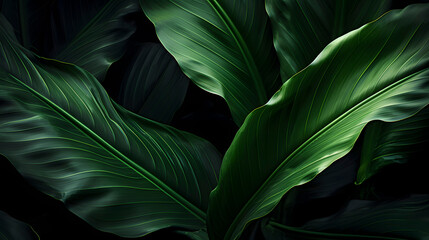  Digital abstracted jungle flora graphic poster web page PPT background