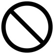 forbidden icon, simple vector design