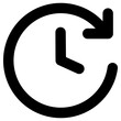 duration icon, simple vector design