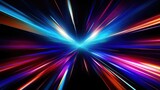 Fototapeta  - futuristic neon acceleration effect