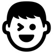 smiley icon, simple vector design
