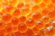 macro photo of red caviar
