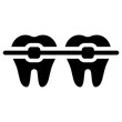 braces icon, simple vector design