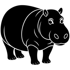 head of a hippopotamus mascot,hippopotamus silhouette,zabra face vector,icon,svg,characters,holiday 