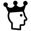 king icon, simple vector design