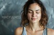Mindfulness in Motion: Relaxed Young Woman with Eyes Closed, Soft Focus on Serenity and Mindful Living
