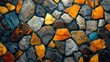 Abstract mosaic background with irregularly shaped tiles