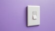 Hyper Detailed Masterpiece of Light Switch Isolated on Light Purple Wall