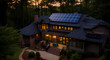 home with solar panels on its roof