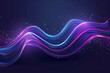 © lin - Technology data background glowing particles abstract futuristic and technology digital wave particles glowing background, 3D rendering