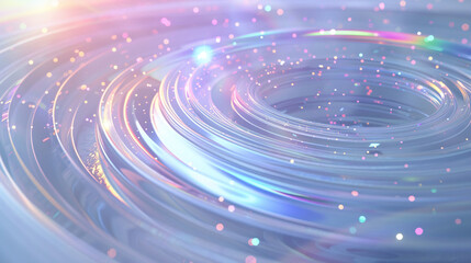Three dimensional colorful round background, transparent gradient curved glass background 3D rendering