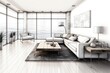 Living room interior design sketch