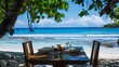 Lunch on the beach of Seychelles
