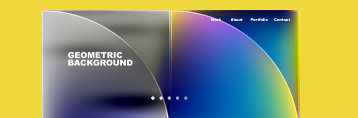 Circle triangle geometric web site page template. Vector Illustration For Wallpaper, Banner, Background, Card, Book Illustration, landing page