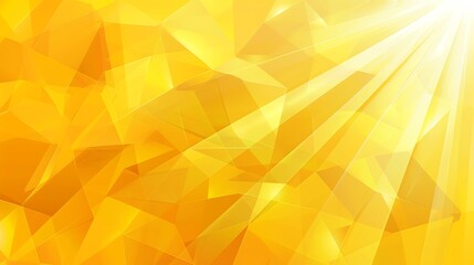 Wall Mural - modern style yellow geometric polygon background sun rays
