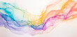 Alcohol ink art in rainbow colors on white background