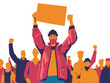 Animated Factory Worker Advocacy: Labor Union Rally for Fair Wages and Safe Work Environment