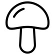 mushroom  icon, simple vector design