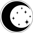 © Attachai - moon sparkle lunar cosmos outline vector