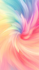 Wall Mural - Abstract background with smooth lines in pink, blue, yellow and orange colors