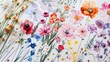 watercolor flower calendar featuring a different floral illustration for each month, showcasing a diverse array of blooms from around the world  