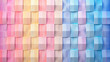 Abstract 3D blocks in a glossy pink and blue gradient,ai generated