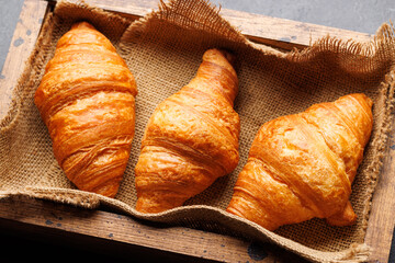 Wall Mural - Fresh croissants