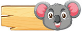 Fototapeta Dinusie - Vector illustration of a cute koala face