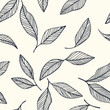 © wanna - an illustration of an minimal leaf pattern on a white background