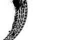 Fototapeta Kwiaty - Motorcycle tire tracks vector illustration. Grunge automotive element useful for poster, print, flyer, book, booklet, brochure and leaflet design.
