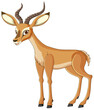 Vector illustration of a cheerful gazelle character.
