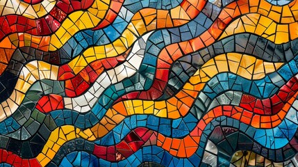 Wall Mural - Pattern Backgrounds: A vector illustration of a mosaic pattern