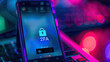 © Nhan - 2FA secure account login connection or cybersecurity service concept of mobile and computer secure connection as trusted device closeup and two step factor authentication code verified credentials