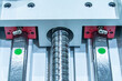 lead screw parts of the CNC machine. The hi-precision part of CNC machine manufacturing process.