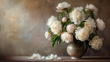 Wall Mural - still life with white flowers