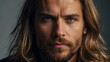 © White_Us - Generative ai, realistic illustration of handsome young man face