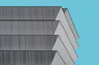Metal Facade gradation geometric design Architecture detail Modern building 