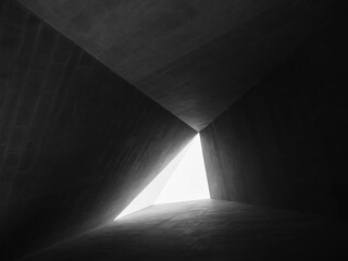 Fototapete - Cement concrete wall space shade shadow Modern Building Architecture details