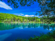 夏の北海道　青い池