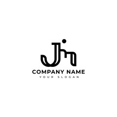 Modern Letter jm logo vector design template