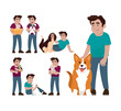 © Rafy Fane - Illustration of people with pets