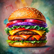 burger picture colorful
