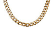 Gold Chain Necklace Isolated on Transparent Background
